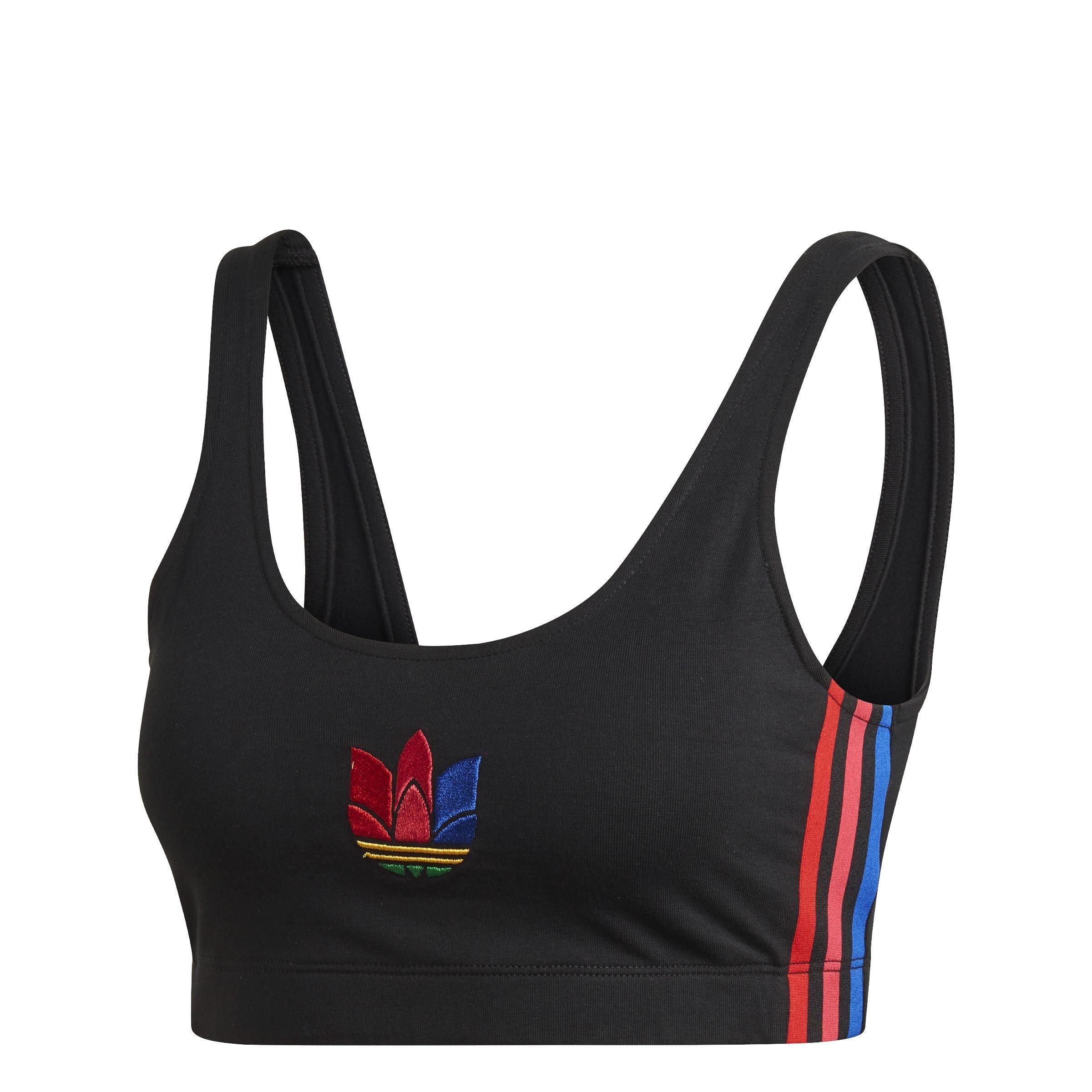 Adicolor 3D Trefoil Bra Top, Black, A901_ONE, large image number 0