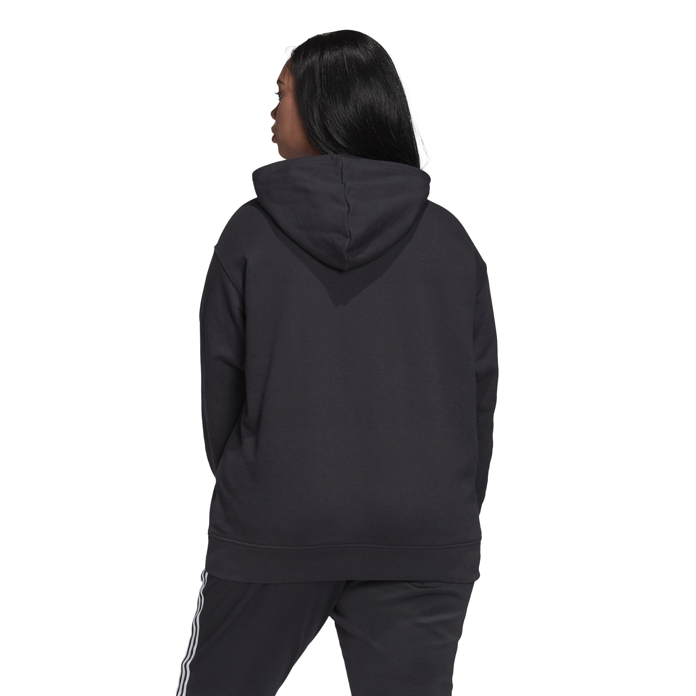 Trefoil Hoodie (Plus Size), Black, A901_ONE, large image number 3