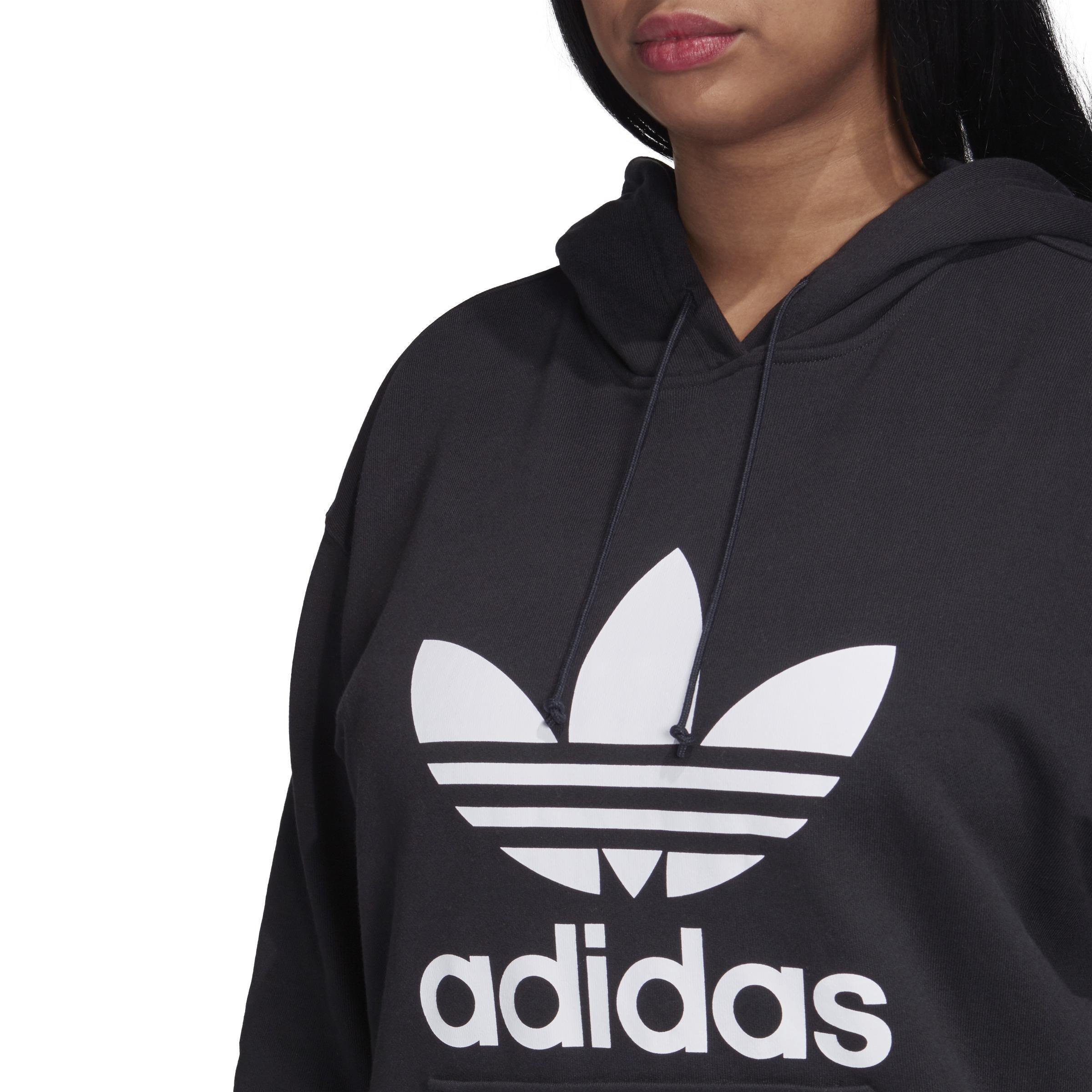 Trefoil Hoodie (Plus Size), Black, A901_ONE, large image number 7