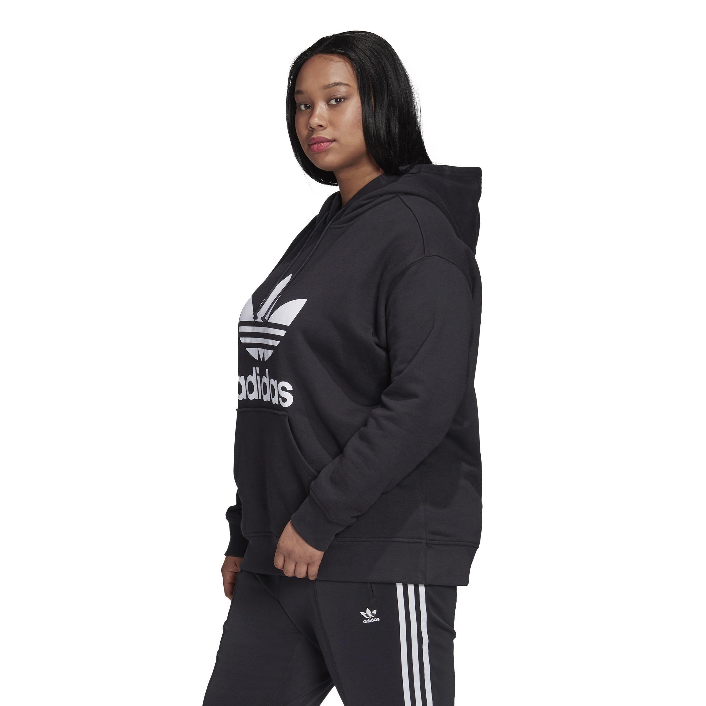 Trefoil Hoodie (Plus Size), Black, A901_ONE, large image number 11