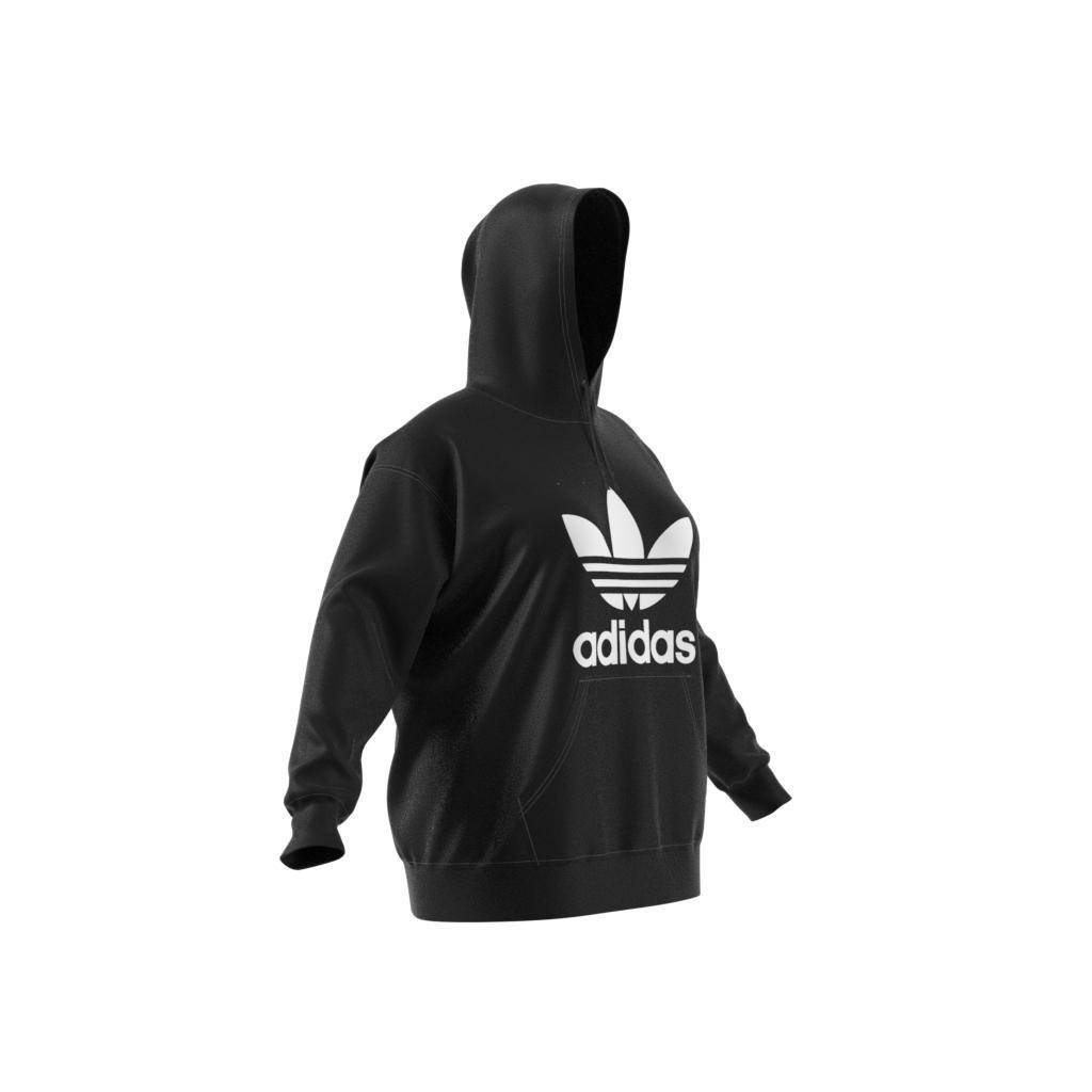 Trefoil Hoodie (Plus Size), Black, A901_ONE, large image number 13