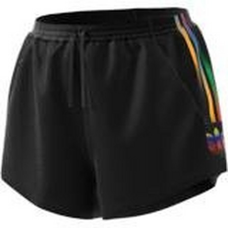 Women Adicolor 3D Trefoil Shorts, Black, A901_ONE, large image number 11