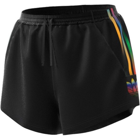 Women Adicolor 3D Trefoil Shorts, Black, A901_ONE, large image number 15