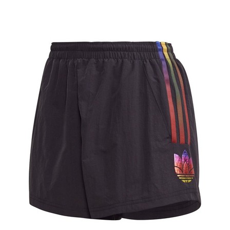 Women Adicolor 3D Trefoil Shorts, Black, A901_ONE, large image number 22