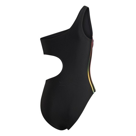 Women Adicolor 3D Trefoil Swimsuit, Black, A901_ONE, large image number 1