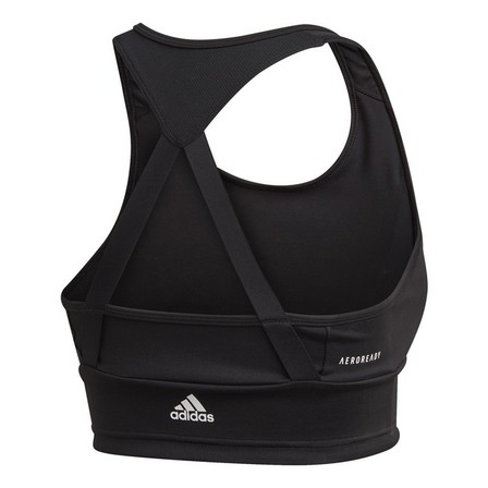 Women Designed To Move Sports Branded Sports Bra Top, Black, A901_ONE, large image number 1
