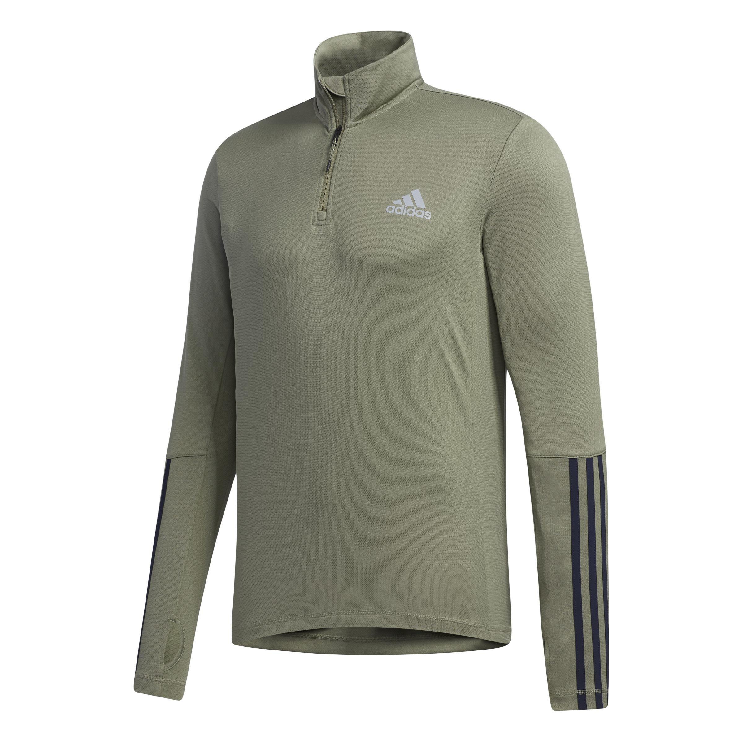 Intuitive Warmth 1/4 Zip Long Sleeve Sweatshirt, Green, A901_ONE, large image number 0