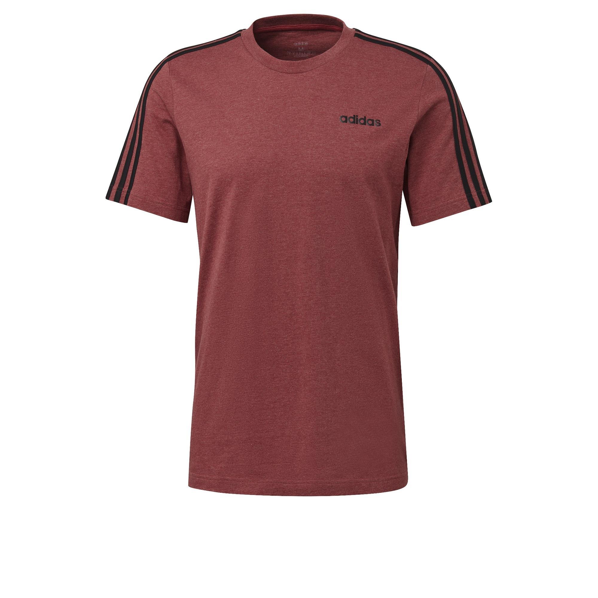 Essentials 3-Stripes T-Shirt, Red, , large image number 0