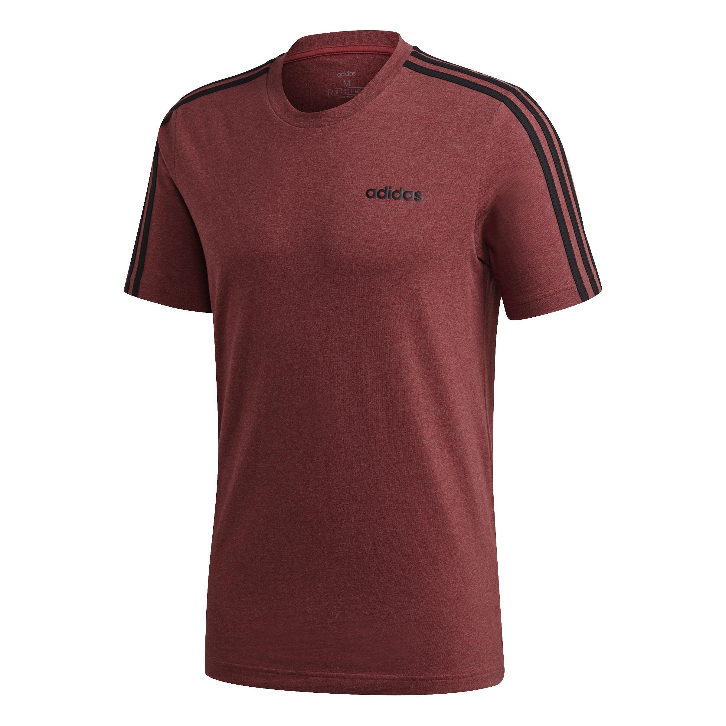 Essentials 3-Stripes T-Shirt, Red, , large image number 1