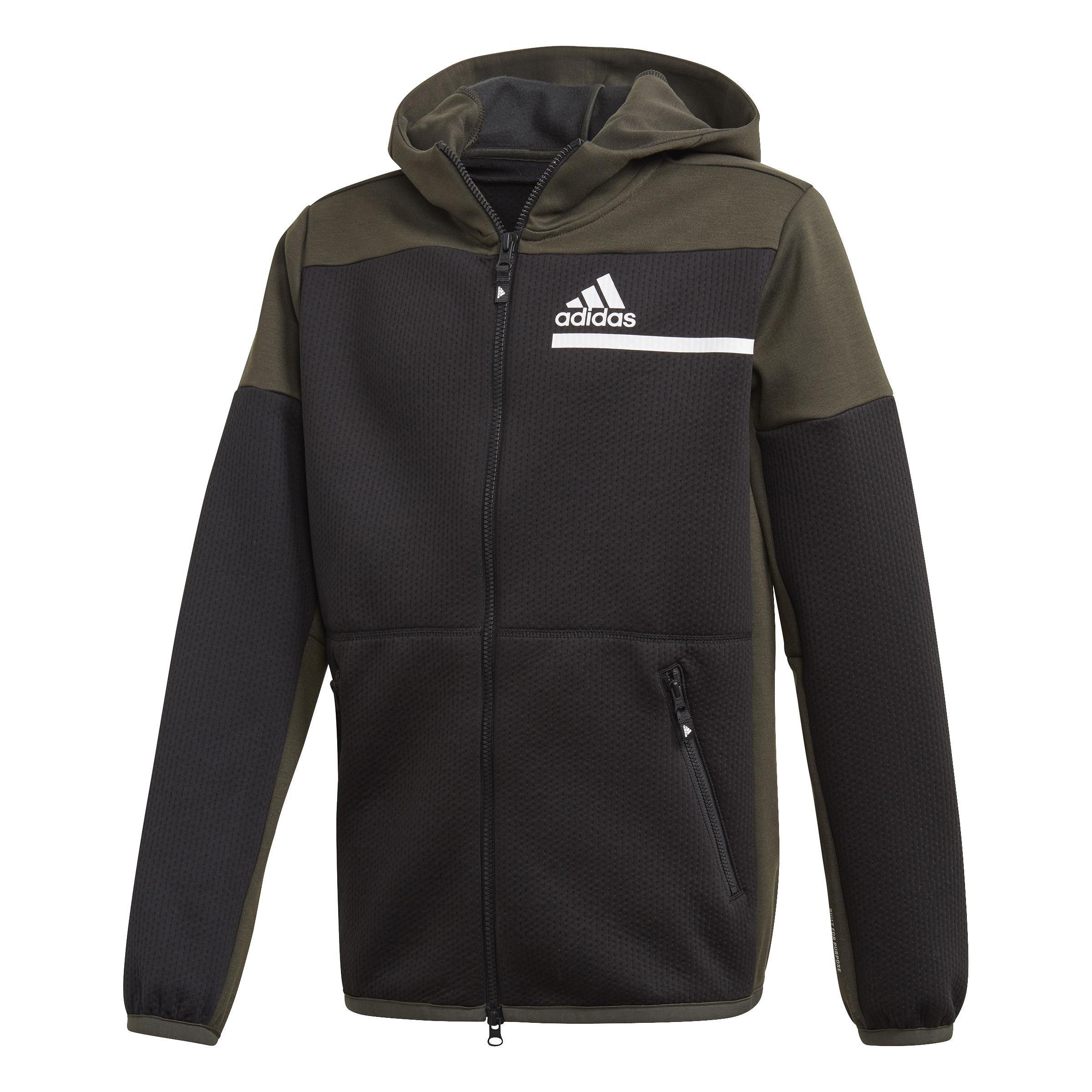 Kids adidas Z.N.E. AEROREADY Full-Zip Hoodie, Black, , large image number 0