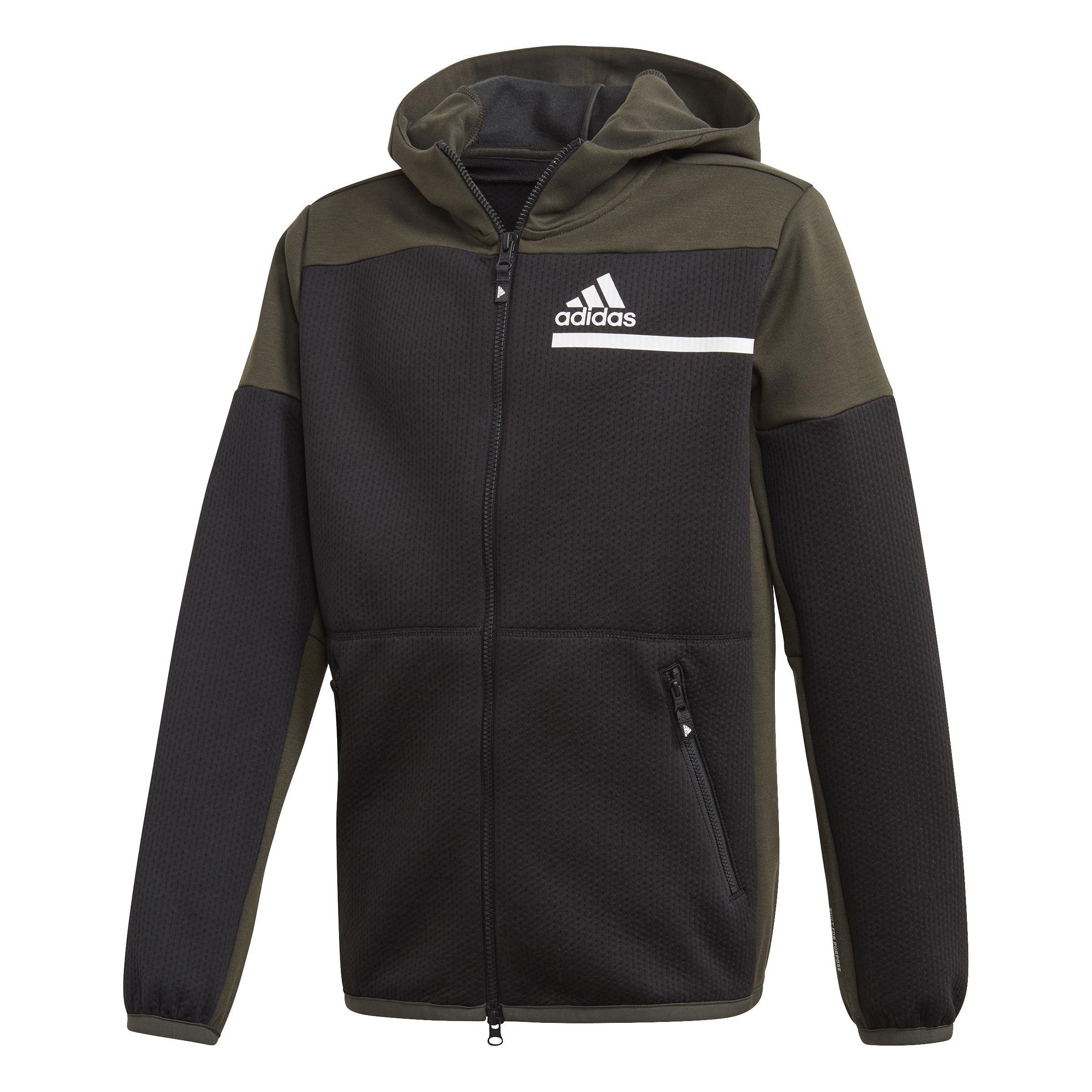 Kids adidas Z.N.E. AEROREADY Full-Zip Hoodie, Black, , large image number 1