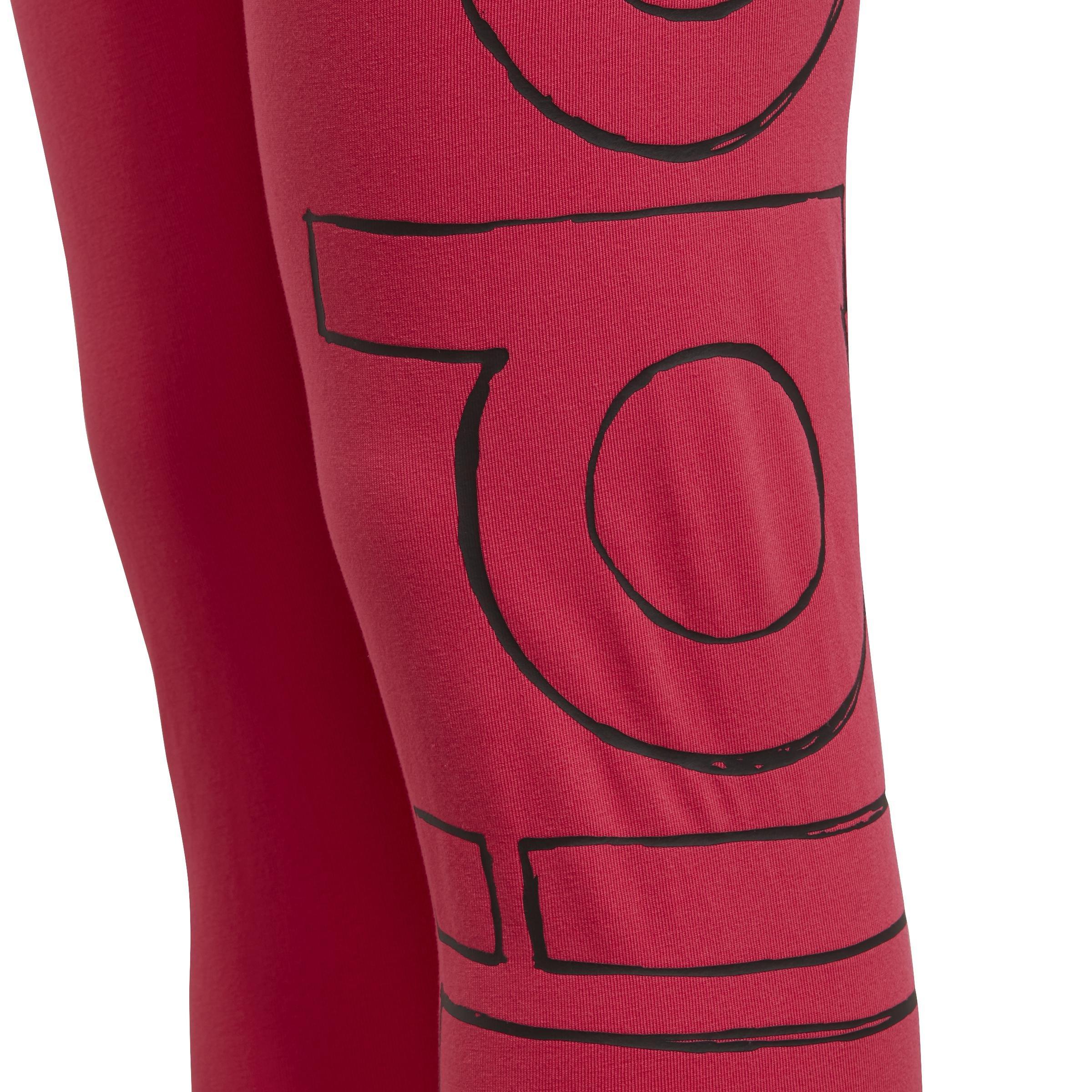 Kids Logo Leggings, Pink, A901_ONE, large image number 4