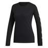 Women Floral Long Sleeve T-Shirt, Black, A901_ONE, thumbnail image number 0