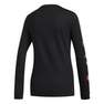 Women Floral Long Sleeve T-Shirt, Black, A901_ONE, thumbnail image number 1