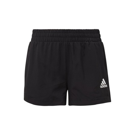 Kids Girls Aeroready Woven Shorts, Black, A901_ONE, large image number 0