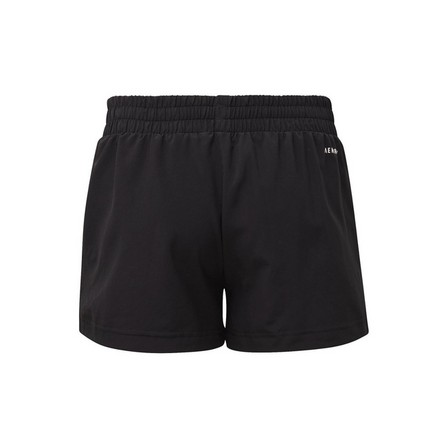 Kids Girls Aeroready Woven Shorts, Black, A901_ONE, large image number 1
