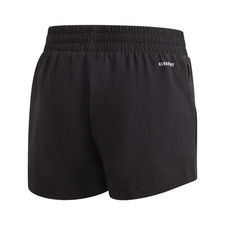 Kids Girls Aeroready Woven Shorts, Black, A901_ONE, large image number 3