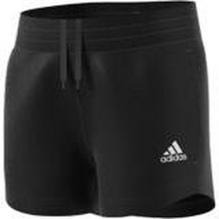 Kids Girls Aeroready Woven Shorts, Black, A901_ONE, large image number 14