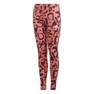 Kids Girls Equip Aeroready Printed Leggings, Red, A901_ONE, thumbnail image number 0