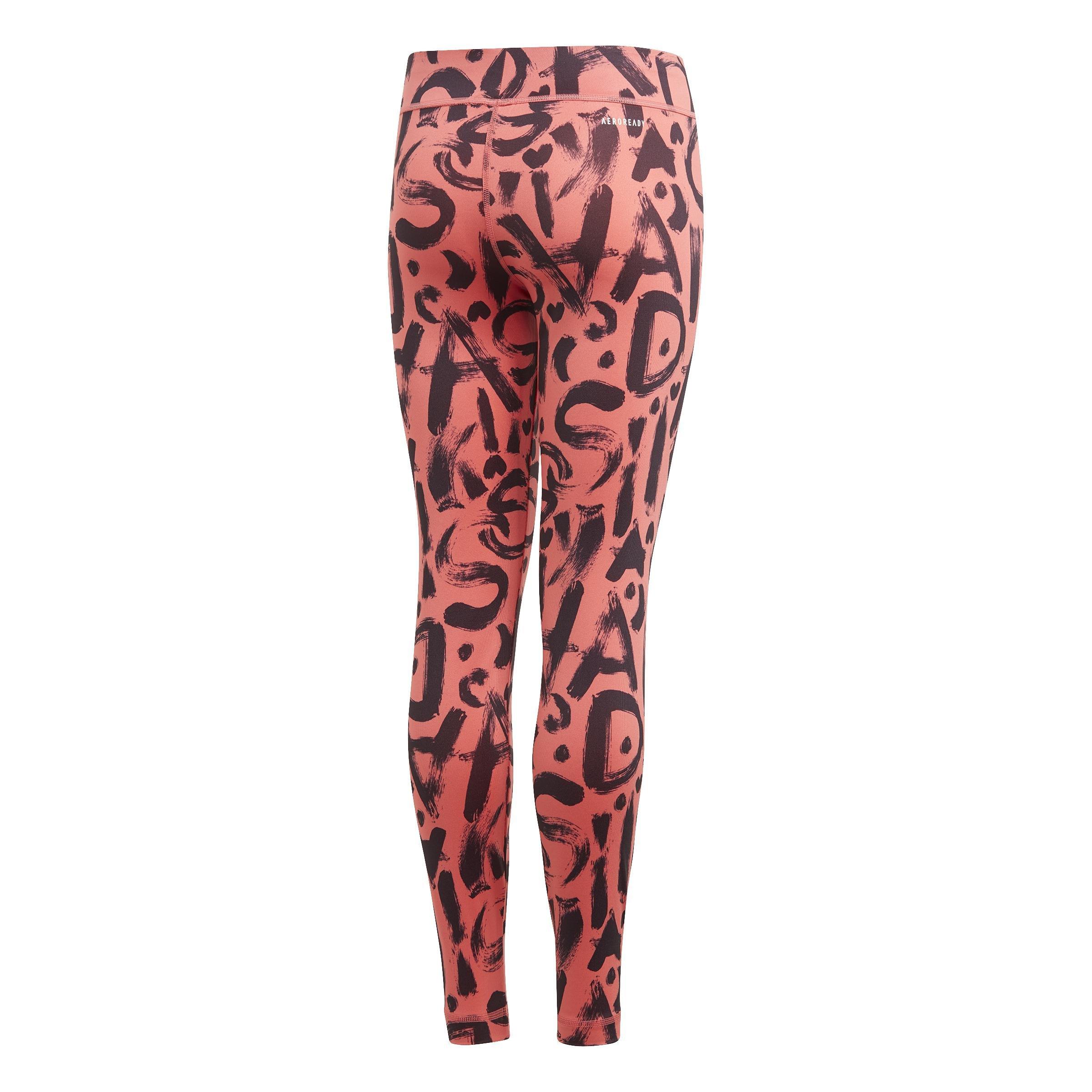 Kids Equip Aeroready Printed Leggings, Red, A901_ONE, large image number 1