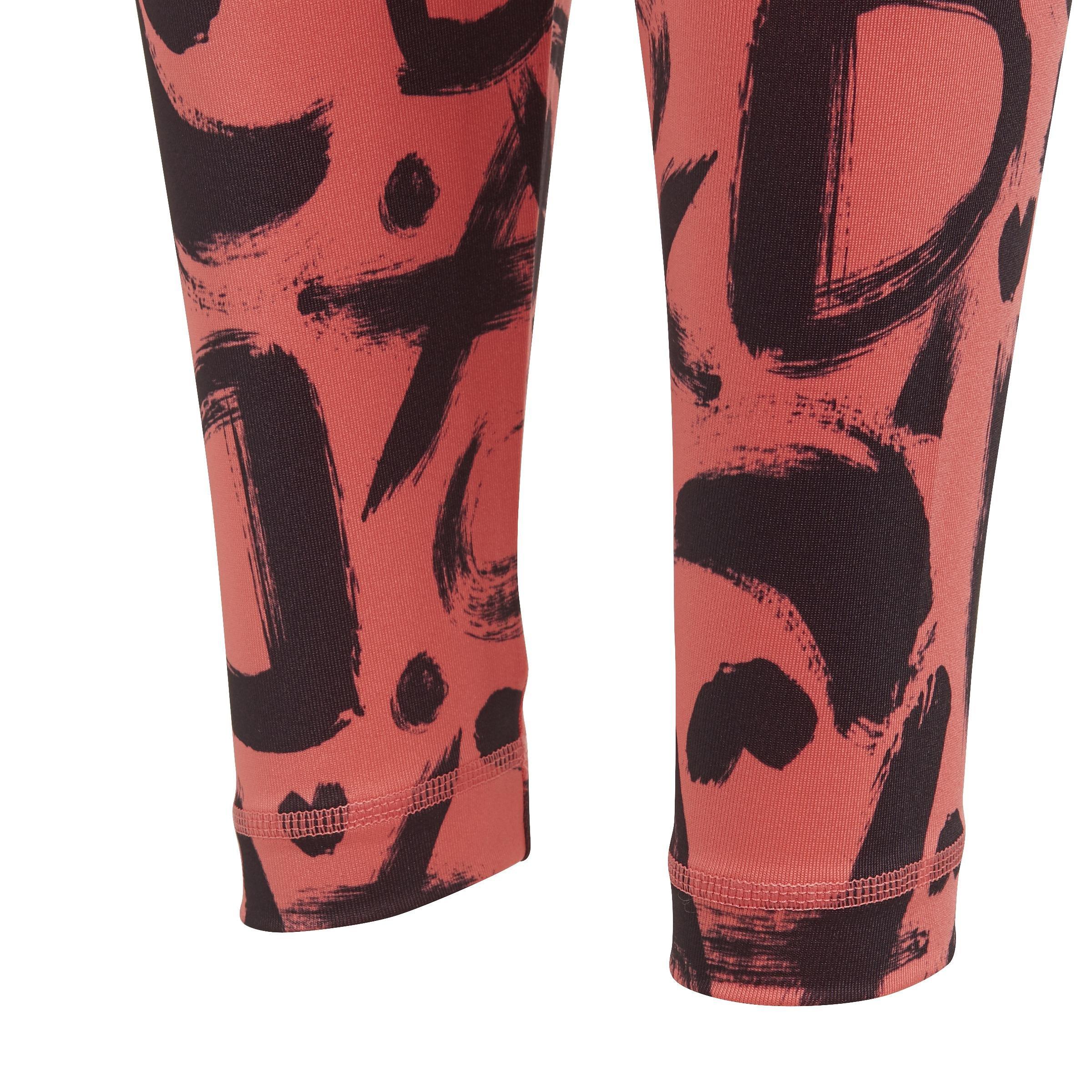 Kids Equip Aeroready Printed Leggings, Red, A901_ONE, large image number 5