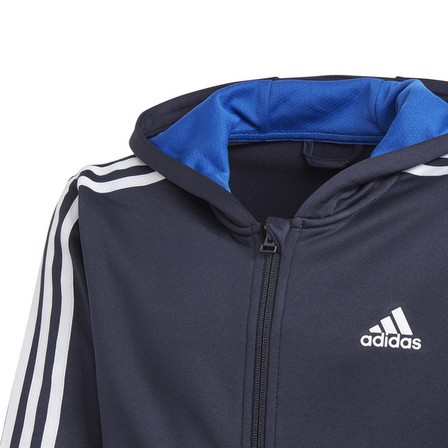 Kids Boys Must Haves Aeroready 3-Stripes Full-Zip Hoodie, Navy, A901_ONE, large image number 3