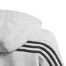 Kids Boys 3-Stripes Doubleknit Full-Zip Hoodie, Grey, A901_ONE, thumbnail image number 3
