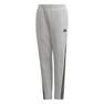 Kids Boys 3-Stripes Doubleknit Tapered Leg Tracksuit Bottoms, Grey, A901_ONE, thumbnail image number 0