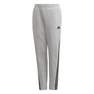 Kids Boys 3-Stripes Doubleknit Tapered Leg Tracksuit Bottoms, Grey, A901_ONE, thumbnail image number 1