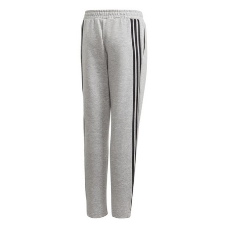 Kids Boys 3-Stripes Doubleknit Tapered Leg Tracksuit Bottoms, Grey, A901_ONE, large image number 2