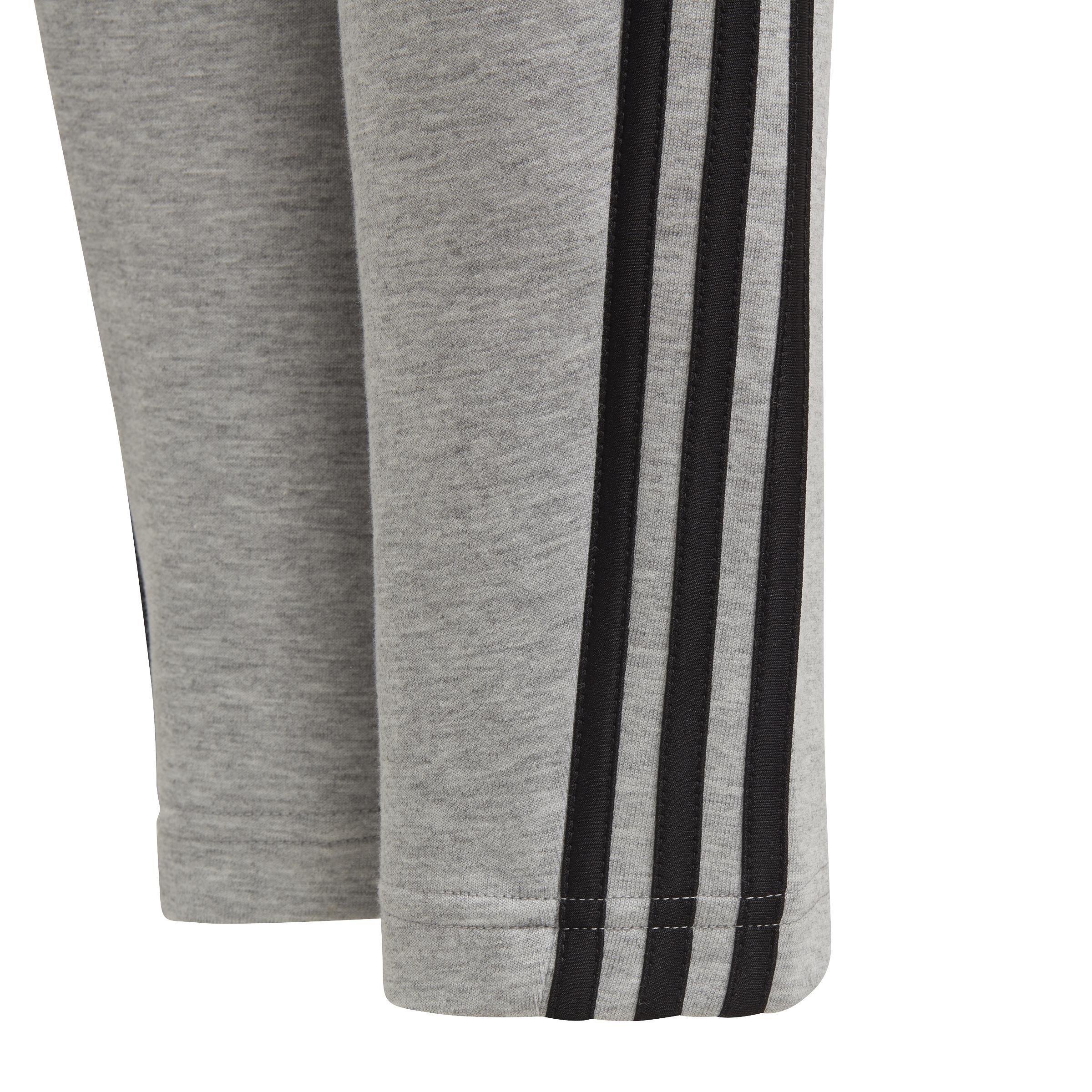 Kids 3-Stripes Doubleknit Tapered Leg Tracksuit Bottoms, Grey, A901_ONE, large image number 4