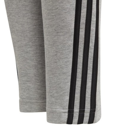 Kids Boys 3-Stripes Doubleknit Tapered Leg Tracksuit Bottoms, Grey, A901_ONE, large image number 4