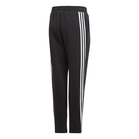 Kids Boys 3-Stripes Doubleknit Tapered Leg Tracksuit Bottoms, Black, A901_ONE, large image number 2