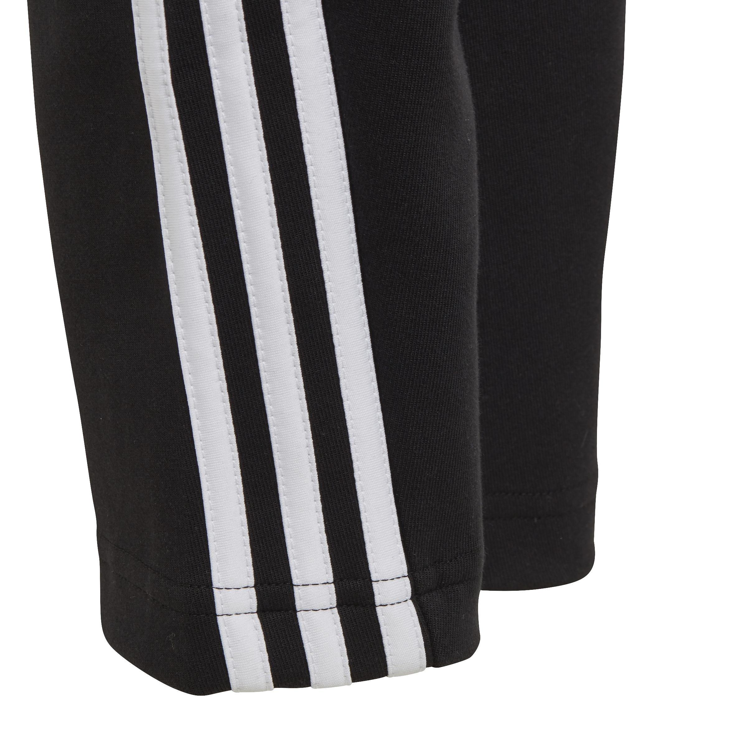 Kids 3-Stripes Doubleknit Tapered Leg Tracksuit Bottoms, Black, A901_ONE, large image number 4