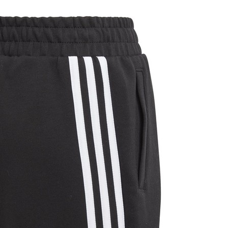Kids Boys 3-Stripes Doubleknit Tapered Leg Tracksuit Bottoms, Black, A901_ONE, large image number 5