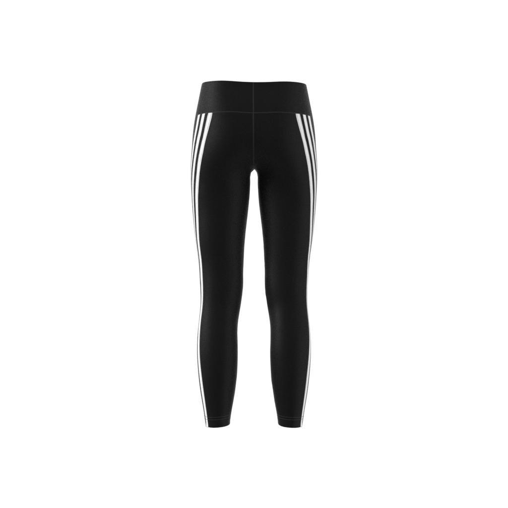 Kids 3-Stripes Cotton Leggings, Black, , large image number 10