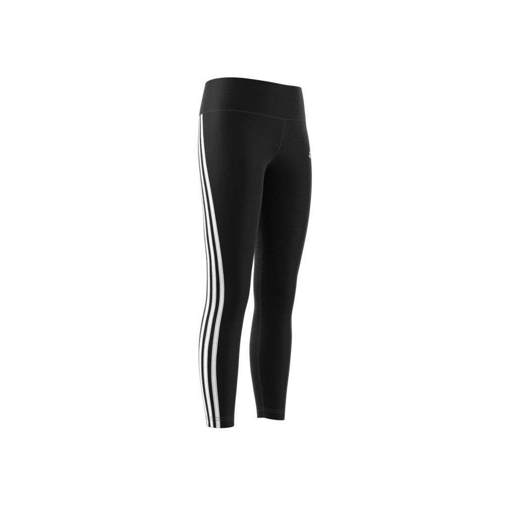 Kids 3-Stripes Cotton Leggings, Black, , large image number 11