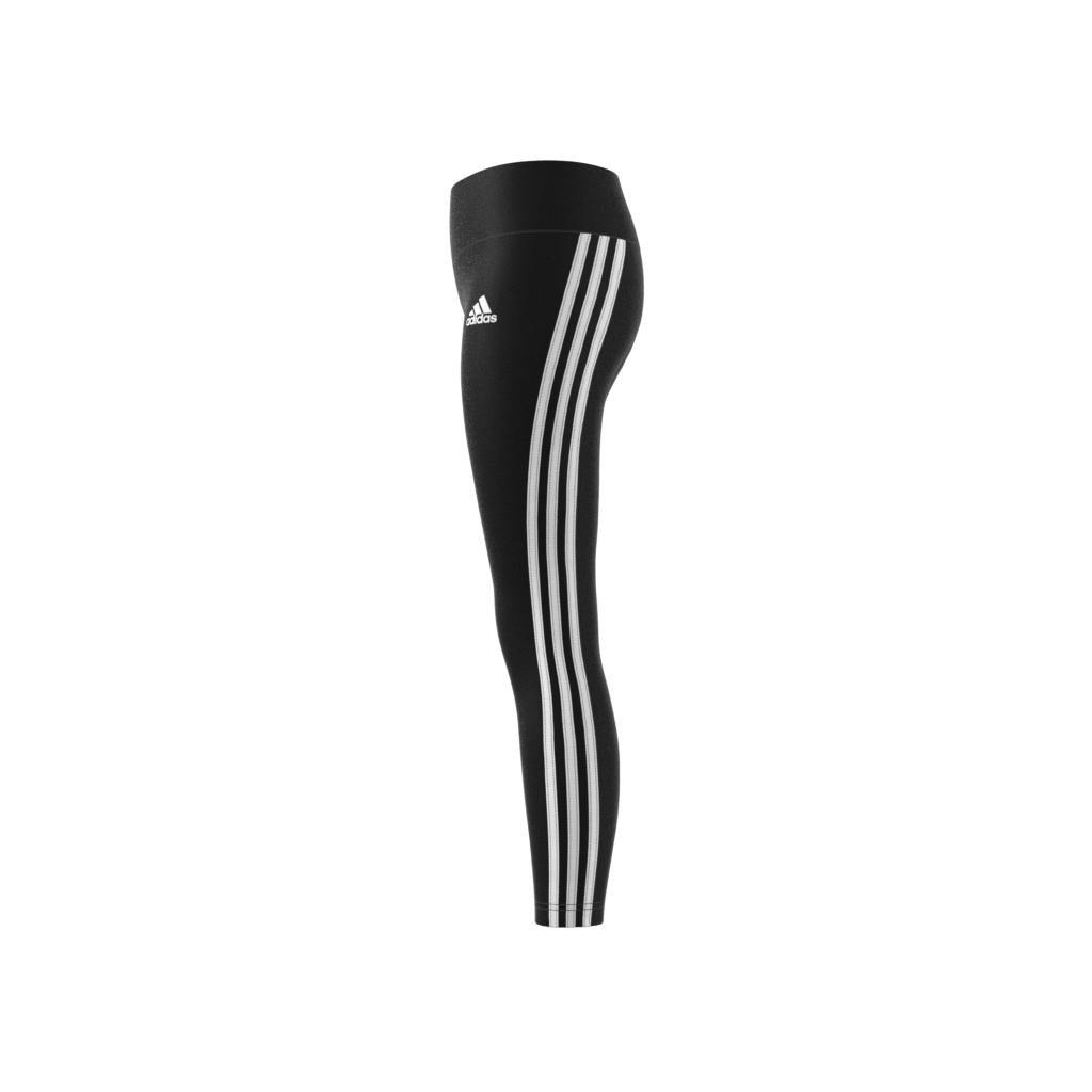 Kids 3-Stripes Cotton Leggings, Black, , large image number 13