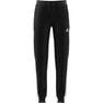 Kids Girls 3-Stripes Tapered Leg Tracksuit Bottoms, Black, A901_ONE, thumbnail image number 0