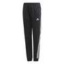 Kids Girls 3-Stripes Tapered Leg Tracksuit Bottoms, Black, A901_ONE, thumbnail image number 2