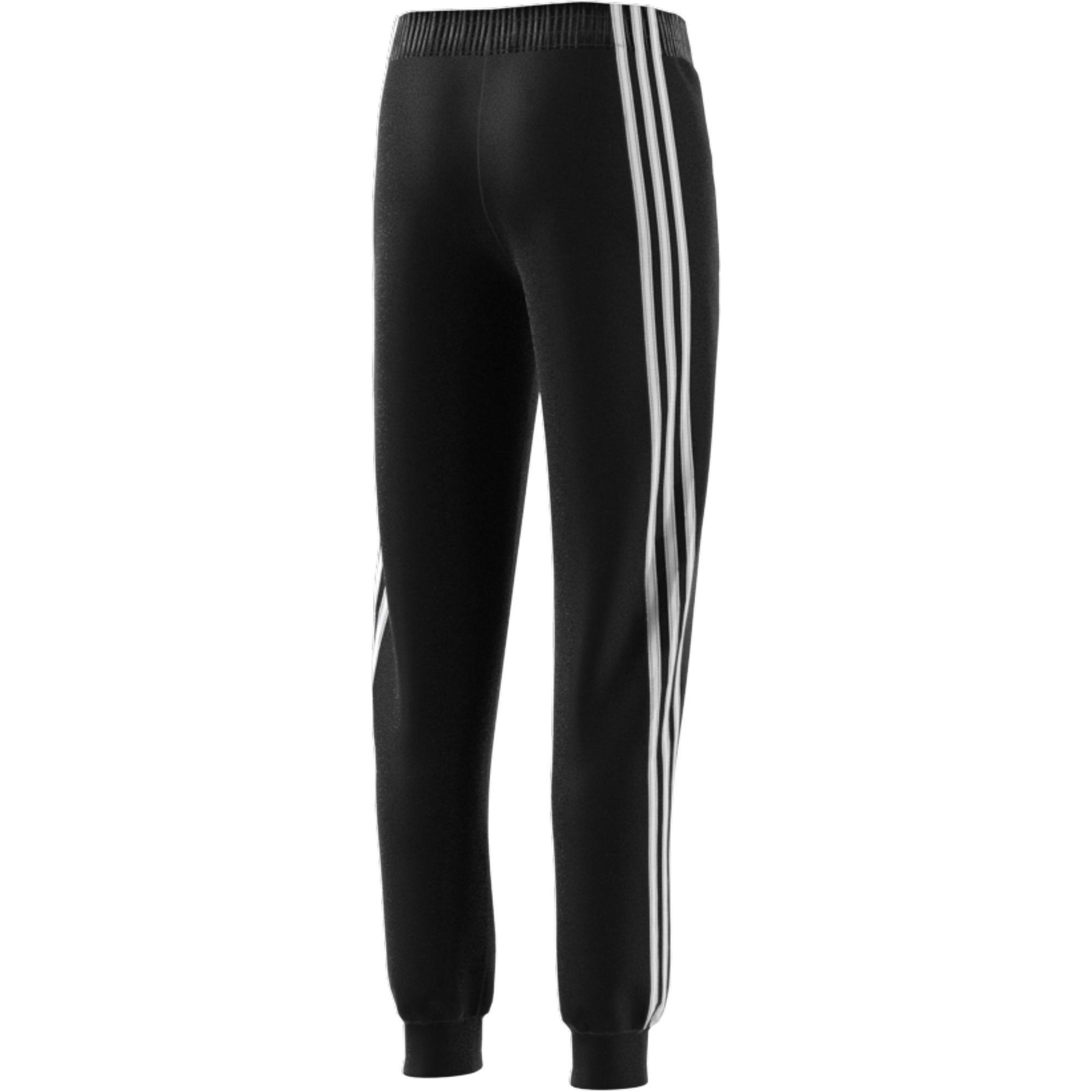 Kids Girls 3-Stripes Tapered Leg Tracksuit Bottoms, Black, A901_ONE, large image number 3