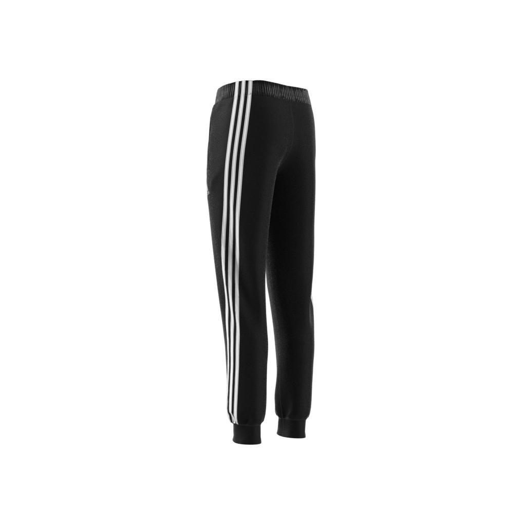 Kids 3-Stripes Tapered Leg Tracksuit Bottoms, Black, , large image number 9