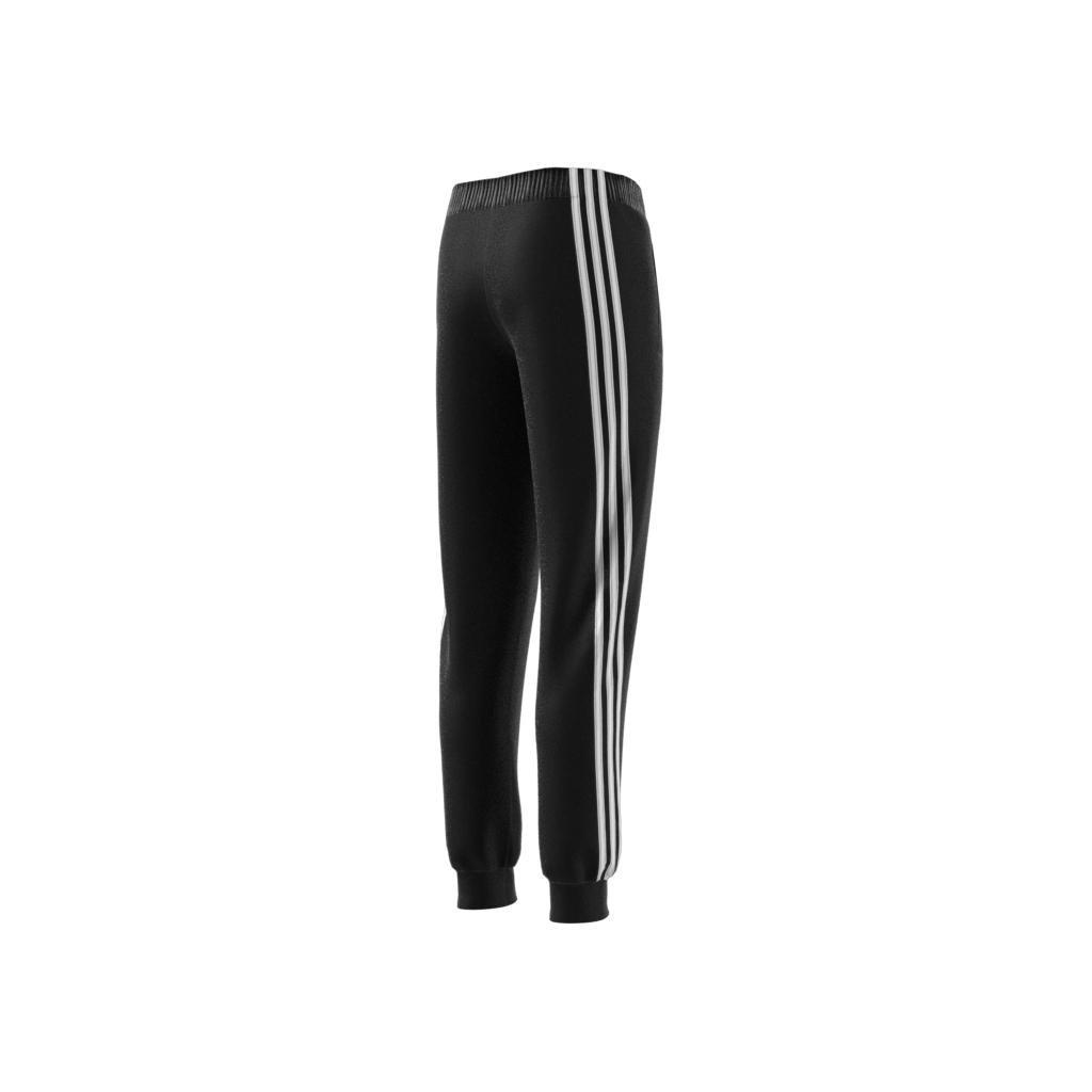 Kids 3-Stripes Tapered Leg Tracksuit Bottoms, Black, A901_ONE, large image number 12