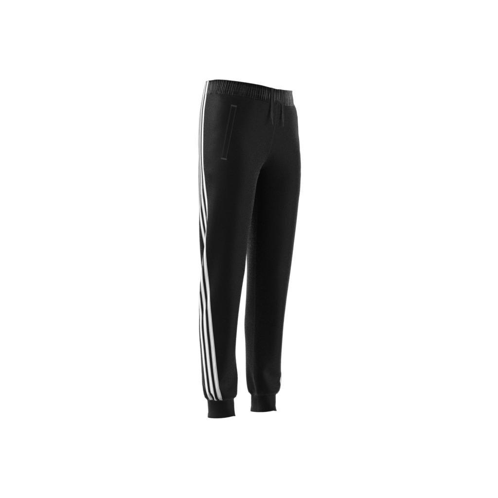 Kids Girls 3-Stripes Tapered Leg Tracksuit Bottoms, Black, A901_ONE, large image number 16