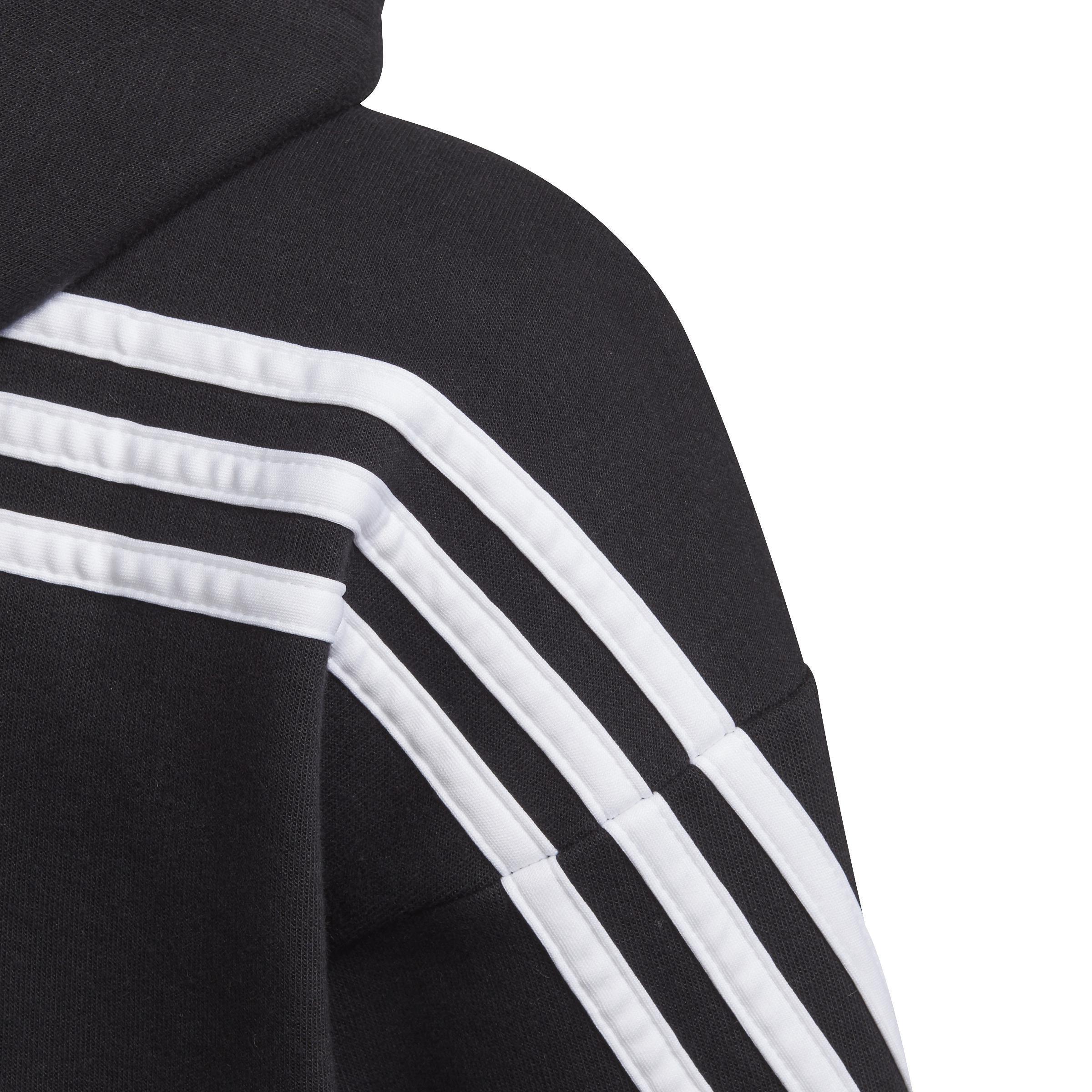 Kids 3-Stripes Full-Zip Hoodie, Black, A901_ONE, large image number 9