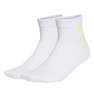 Unisex 3-Stripes Ankle Socks - 3 Pairs, White, A901_ONE, thumbnail image number 0