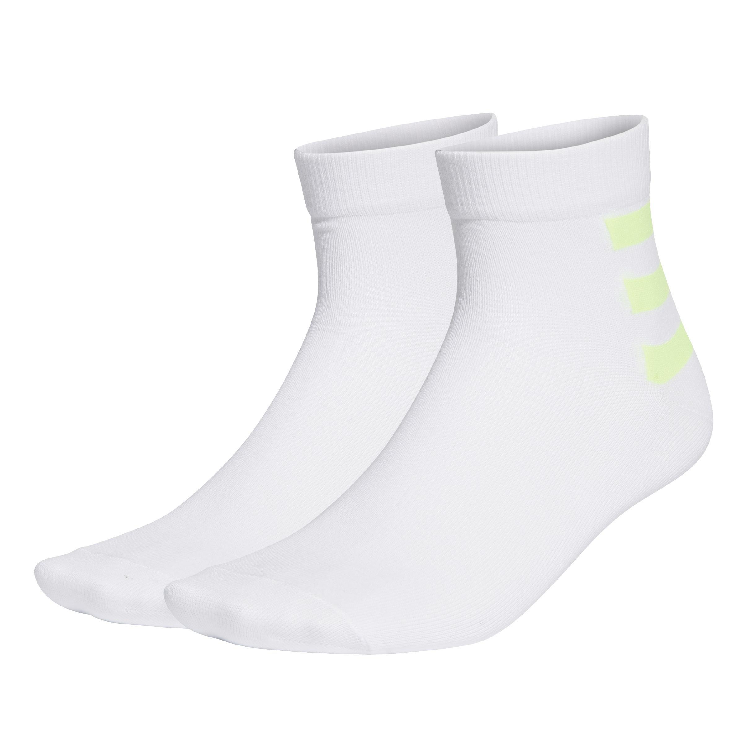 Unisex 3-Stripes Ankle Socks - 3 Pairs, White, A901_ONE, large image number 0