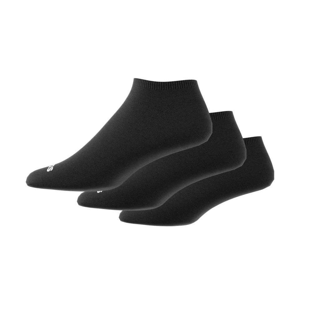 Unisex No-Show Socks 3 Pairs, Black, A901_ONE, large image number 0