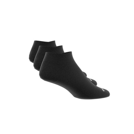 Unisex No-Show Socks 3 Pairs, Black, A901_ONE, large image number 3