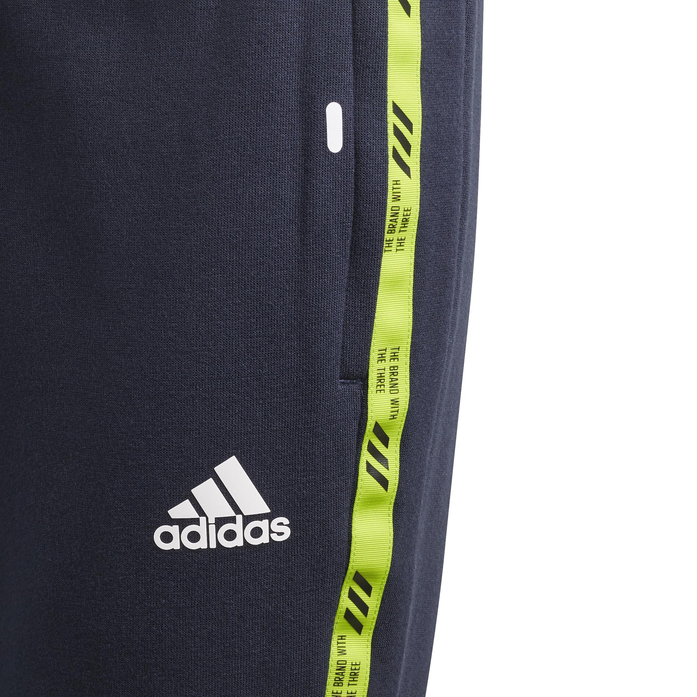 Kids Boys Branded Tracksuit Bottoms, Navy, A901_ONE, large image number 3